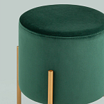 Зеленый пуф на золотистых ножках SANJAY варинант исполнения - 2 | Loft Concept во Владивостоке