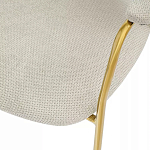 Стул Singer Chair с подлокотниками серый на золотистых ножках варинант исполнения - 7 | Loft Concept во Владивостоке