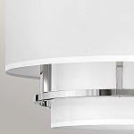 Потолочный светильник с двухслойным белым текстильным абажуром Hinkley варинант исполнения - 23 | Loft Concept во Владивостоке