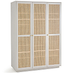 Шкаф с тремя дверцами из плетеного ротанга Tomio Wicker Furniture варинант исполнения - 2 | Loft Concept во Владивостоке