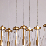 Люстра с 9-ю прозрачными стеклянными плафонами в форме капли Lucid Rain  варинант исполнения - 6 | Loft Concept во Владивостоке