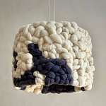 Светильник вязаный из шерсти Черно-белый варинант исполнения - 1 | Loft Concept во Владивостоке
