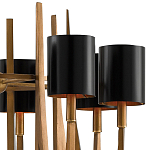 Люстра с 8-ю черными цилиндрическими плафонами Stylistic Lines варинант исполнения - 1 | Loft Concept во Владивостоке