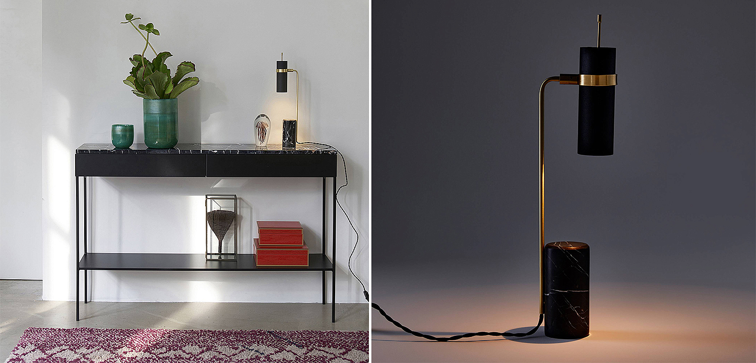 Настольная лампа Detlef Table lamp black marble Настольная лампа Detlef Table lamp black marble - Loft-Concept во Владивостоке