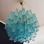 Дизайнерская люстра Blue Lagoon glass бирюзовое стекло  варинант исполнения - 3 | Loft Concept во Владивостоке