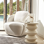 Полукруглое кресло из обивки меланж Halle Melange Armchair варинант исполнения - 6 | Loft Concept во Владивостоке