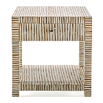 Тумбочка прикроватная Vancouver Bone Inlay Bedside Beige варинант исполнения - 3 | Loft Concept во Владивостоке