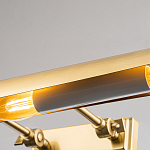 Светильник для картин цвета состаренная латунь с широким плафоном на прямоугольном основании Elstead Lighting варинант исполнения - 2 | Loft Concept во Владивостоке