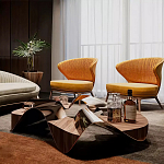 Дизайнерский журнальный стол волнистой формы Nyxacad варинант исполнения - 4 | Loft Concept во Владивостоке