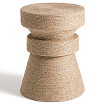 Приставной стол с отделкой из джута Juti D35 см варинант исполнения - 1 | Loft Concept во Владивостоке