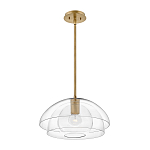 Подвесной светильник с прозрачным двойным стеклянным плафоном в форме купола и внутренней сферой Hinkley варинант исполнения - 10 | Loft Concept во Владивостоке