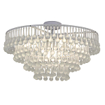 Люстра подвесная круглая с молочными стеклянными подвесками в форме капель Droplet Chandelier варинант исполнения - 2 | Loft Concept во Владивостоке