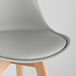 Стул с основой из пластика и мягким сиденьем Arvika Grey варинант исполнения - 7 | Loft Concept во Владивостоке