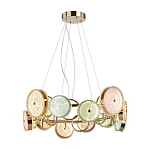 Люстра с плафонами из разноцветного стекла Glass Peonies варинант исполнения - 2 | Loft Concept во Владивостоке