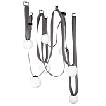 Подвесной светильник с серыми кожаными ремнями и белыми стеклянными плафонами в виде шаров Flos Wireline Lighting варинант исполнения - 7 | Loft Concept во Владивостоке