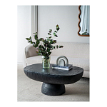 Столик кофейный черного цвета с овальной столешницей и круглым основанием Black Dalmen Table варинант исполнения - 8 | Loft Concept во Владивостоке