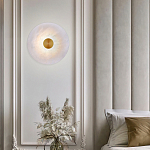 Бра светодиодный с мраморным рассеивателем латунь варинант исполнения - 3 | Loft Concept во Владивостоке