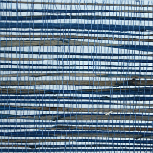 Обои-Соломка из Рафии Синий цвет Raffia Wallpaper Blue II