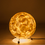 Настольная лампа из перламутра на металлическом каркасе Indonesian Egg варинант исполнения - 4 | Loft Concept во Владивостоке