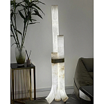 Торшер геометрический с тремя мраморными плафонами Marble Tripod варинант исполнения - 7 | Loft Concept во Владивостоке