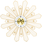 Часы настенные из металла в виде солнца с белым циферблатом Mirror Tower Clock варинант исполнения - 1 | Loft Concept во Владивостоке