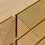 Комод с геометрическим рисунком на ящиках Anders Light Wood варинант исполнения - 5 | Loft Concept во Владивостоке