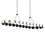 Люстра овальная с круглыми светодиодными источниками света Maxine Light варинант исполнения - 8 | Loft Concept во Владивостоке