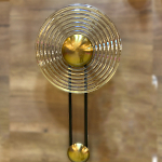 Бра с круглым рифленым плафоном янтарного цвета Savio Glass Disc Light варинант исполнения - 2 | Loft Concept во Владивостоке