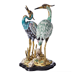 Статуэтка в виде двух птиц из фарфора с бронзовыми элементами Bird of the Garden of Eden варинант исполнения - 3 | Loft Concept во Владивостоке