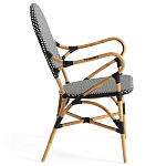 Кресло плетеное из ротанга Ronald Black White Rattan Chair варинант исполнения - 3 | Loft Concept во Владивостоке