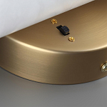 Бра с цилиндрическим плафоном из белого алебастра на круглом основании Латунь Cryptocrystalline Stone варинант исполнения - 3 | Loft Concept во Владивостоке