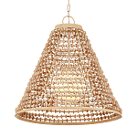 Подвесной светильник в форме колокола из деревянных бусин Wooden Beads варинант исполнения - 3 | Loft Concept во Владивостоке