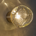 Бра с круглым плафоном из прозрачного стекла с пузырьками воздуха Effervia  варинант исполнения - 11 | Loft Concept во Владивостоке