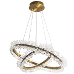 Люстра два кольца с хрустальным декором Rowan Crystal Ring Horizontal Brass Chandelier варинант исполнения - 2 | Loft Concept во Владивостоке