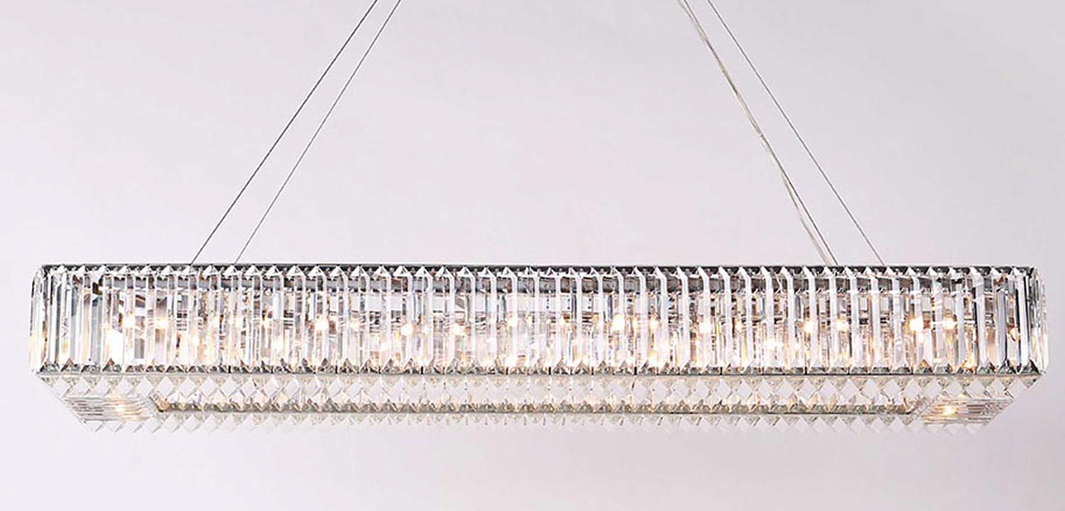 Люстра Darleen Crystal Nickel Rectangular Chandelier Люстра Darleen Crystal Nickel Rectangular Chandelier - Loft-Concept во Владивостоке