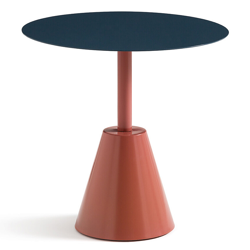 Стол для сада из стали Round Steel Синий Серый Терракотовый Стол для сада из стали Round Steel Синий Серый Терракотовый во Владивостоке | Loft Concept