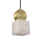 Подвесной светильник с квадратным мраморным плафоном Marble square варинант исполнения - 3 | Loft Concept во Владивостоке