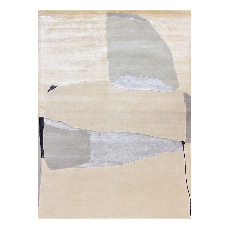 Ковер шелк Manhattan Wool Silk Carpet VI Серый Бежевый во Владивостоке | Loft Concept 