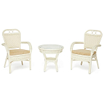 Комплект террасный из ротанга Eloise белый варинант исполнения - 1 | Loft Concept во Владивостоке