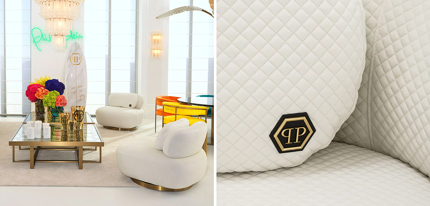 Кресло Philipp Plein Chair Signature White Кресло Philipp Plein Chair Signature White - Loft-Concept во Владивостоке