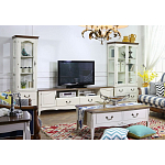 ТВ-тумба в стиле прованс из массива дерева Montmartre Wooden Provence TV Stand варинант исполнения - 3 | Loft Concept во Владивостоке