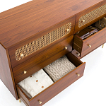 Комод с 6-ю ящиками с декором из ротанга Degarmo Chest of Drawers варинант исполнения - 3 | Loft Concept во Владивостоке