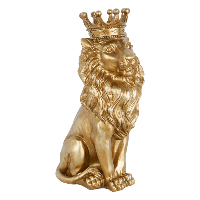 Статуэтка лев с детализированной гривой и изящной короной Lion Crown Золотой Статуэтка лев с детализированной гривой и изящной короной Lion Crown Золотой во Владивостоке | Loft Concept