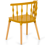 Пластиковый стул на ножках из массива бука Ferret Spiral Mustard варинант исполнения - 6 | Loft Concept во Владивостоке