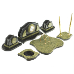 Настольный письменный набор из змеевика из 7-ми элементов Successful Leader варинант исполнения - 2 | Loft Concept во Владивостоке