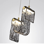 Подвесной светильник волнистой формы из фактурного стекла Wave варинант исполнения - 10 | Loft Concept во Владивостоке