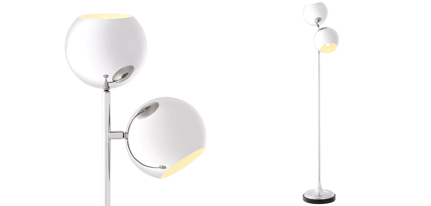 Торшер Eichholtz Floor Lamp Compton Nickel Торшер Eichholtz Floor Lamp Compton Nickel - Loft-Concept во Владивостоке