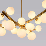 Люстра подвесная фигурная с белыми лампами в форме шара Felicitat варинант исполнения - 2 | Loft Concept во Владивостоке
