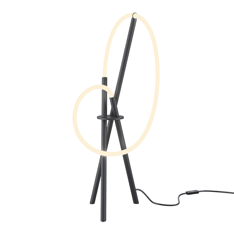 Настольный светильник Crochet Black 3000К 15Вт Черный Белый во Владивостоке | Loft Concept 