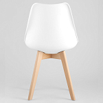 Стул с основой из пластика и мягким сиденьем Arvika White варинант исполнения - 5 | Loft Concept во Владивостоке